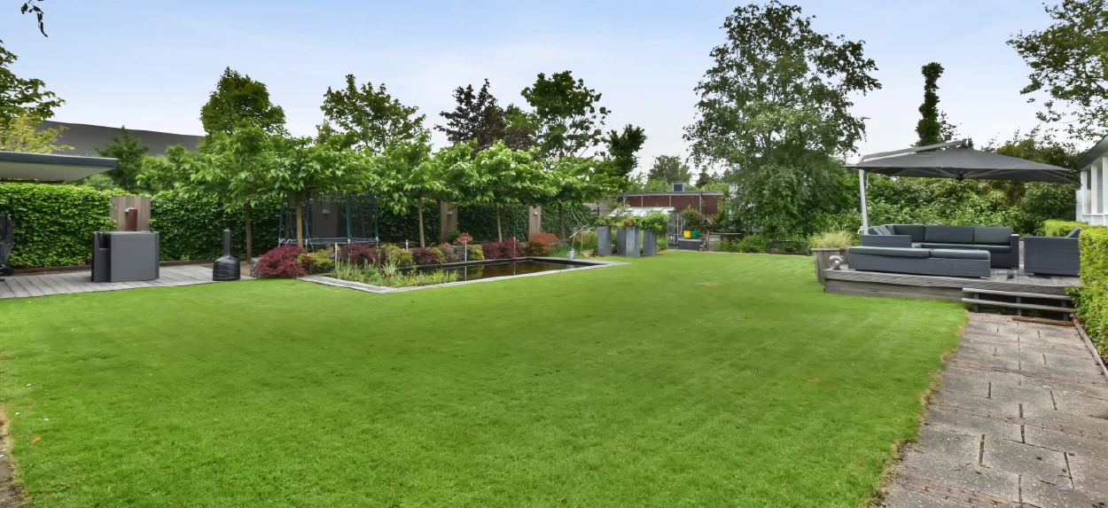 Southern home with a lush freshly installed sod lawn